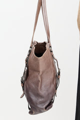 Prada Bronze & Silver Ombré Leather Tote