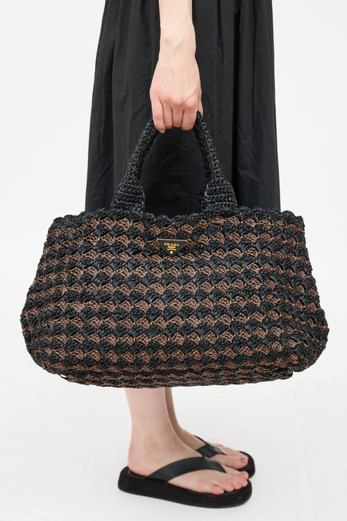 PradaRaffia Crochet Tote