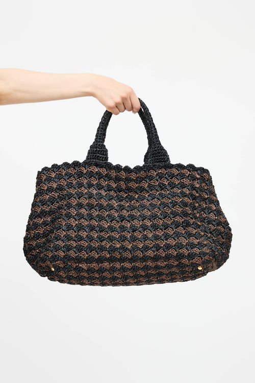 PradaRaffia Crochet Tote