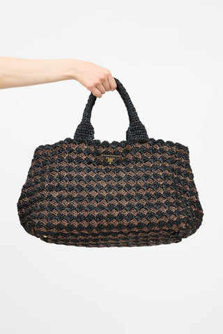 PradaRaffia Crochet Tote