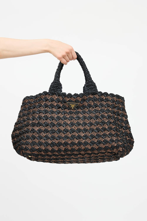PradaRaffia Crochet Tote