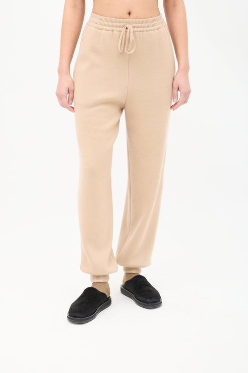 Prada Brown Cashmere Drop Seat Lounge Pant