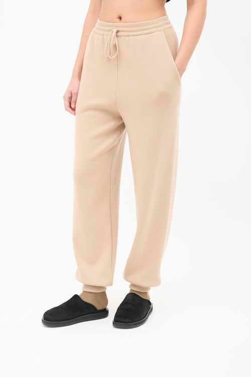 Prada Brown Cashmere Drop Seat Lounge Pant