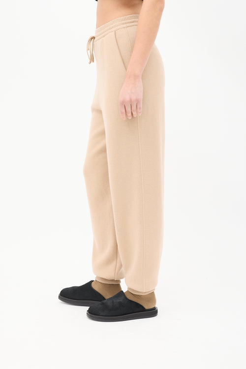 Prada Brown Cashmere Drop Seat Lounge Pant