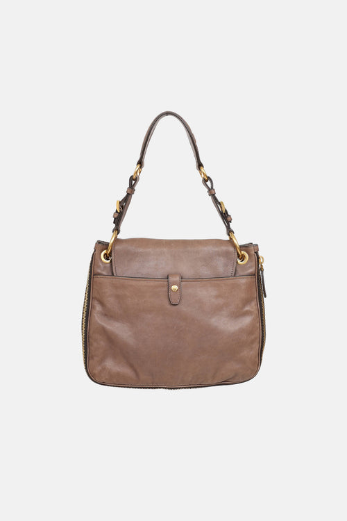 Prada Glace Zip Around Shoulder Bag