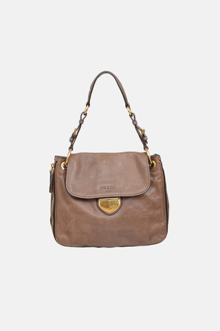 Prada Glace Zip Around Shoulder Bag