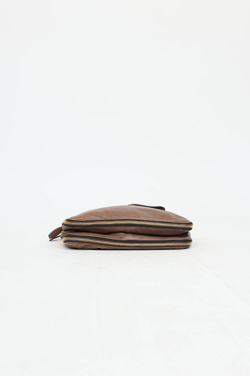 Prada Glace Zip Around Shoulder Bag