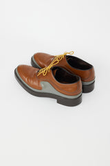 Prada Brown & Grey Leather Oxford