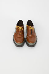 Prada Brown & Grey Leather Oxford