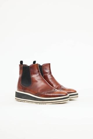 Prada Brogue Chelsea Boot