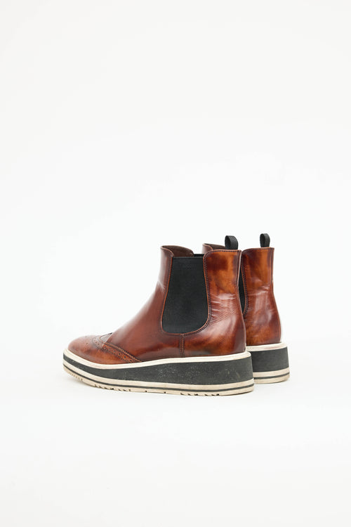 Prada Brogue Chelsea Boot