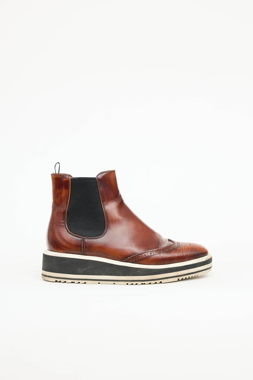 Prada Brogue Chelsea Boot