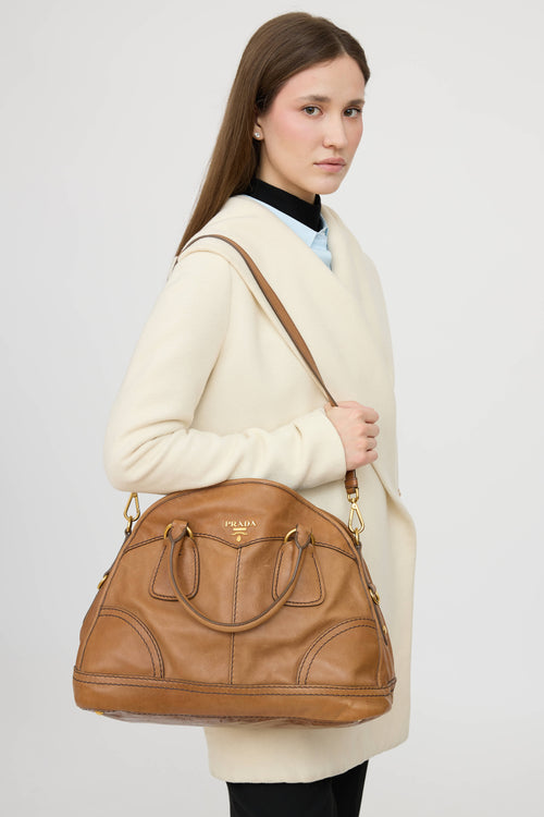 PradaCervo Bauletto Bowler Bag