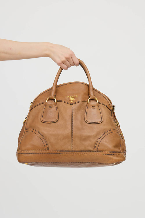 PradaCervo Bauletto Bowler Bag