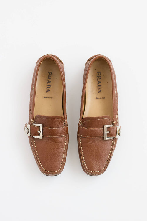 Prada Buckle Driving Loafer