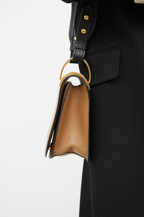 Prada Brown & Black Pionniere Saddle Bag