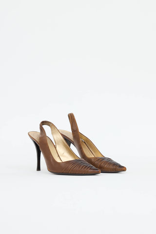Prada Ruched Slingback Heel