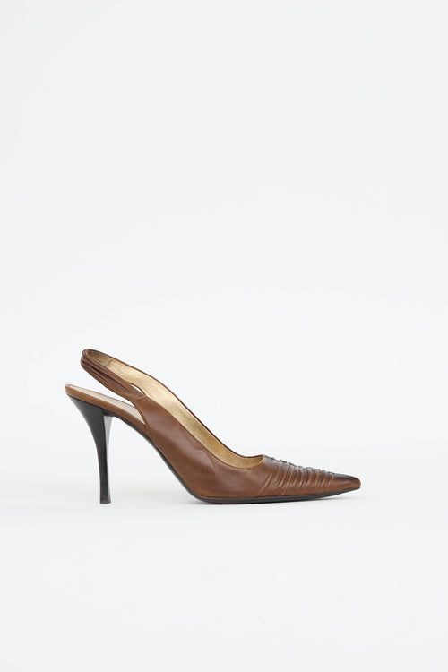 Prada Ruched Slingback Heel
