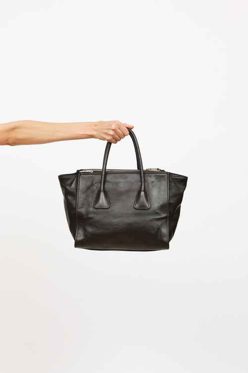 Prada Brown Daino Leather Tote Bag