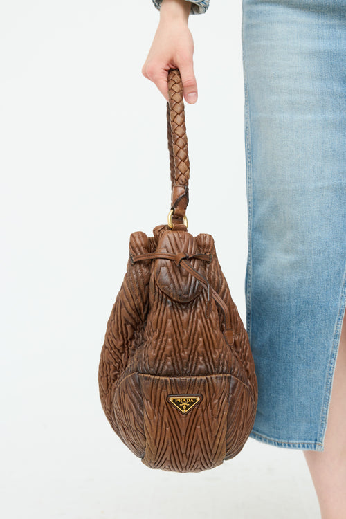 Prada Nappa Chevron Shoulder Bag