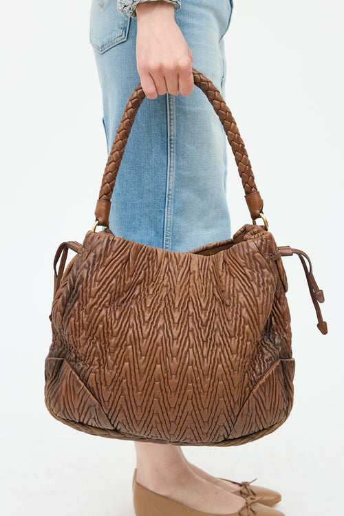 Prada Nappa Chevron Shoulder Bag