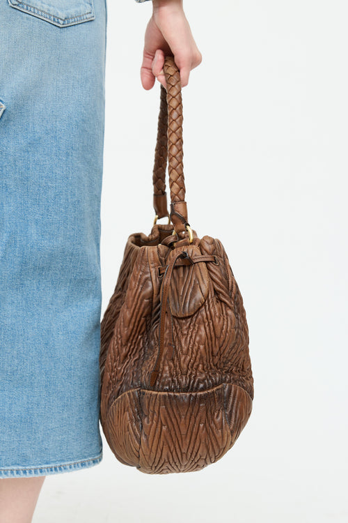 Prada Nappa Chevron Shoulder Bag