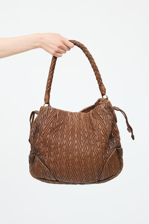 Prada Nappa Chevron Shoulder Bag