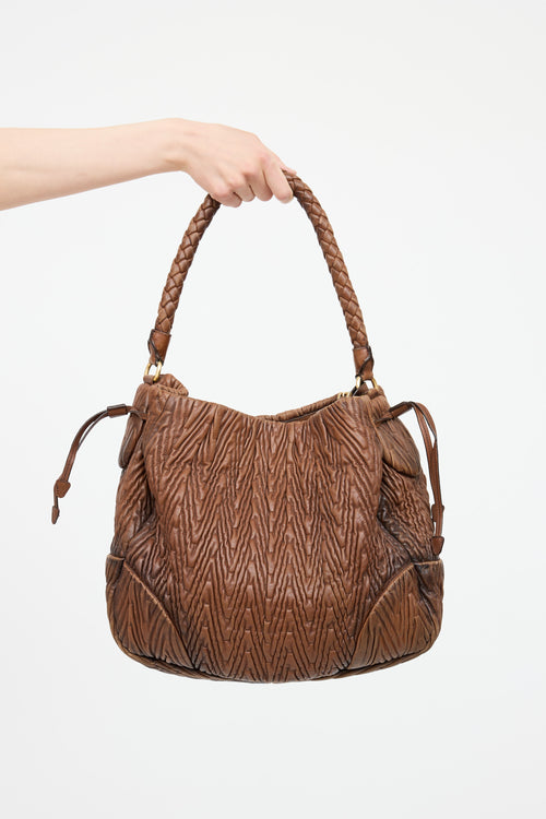 Prada Nappa Chevron Shoulder Bag