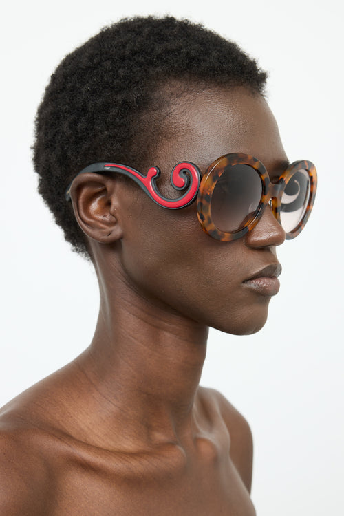 Prada SPR08T Minimal Baroque Sunglasses