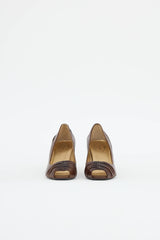 Prada Ruched Peep Toe Pump
