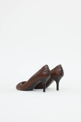 Prada Ruched Peep Toe Pump