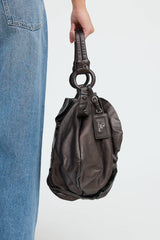 Prada Metallic Mordore Ruffle Bag