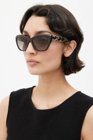 Prada Brown SPR03Q Tapered Sunglasses