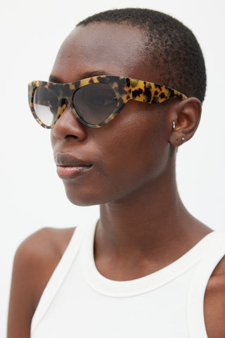 Prada Brown SPR27Q-F Cateye Sunglasses