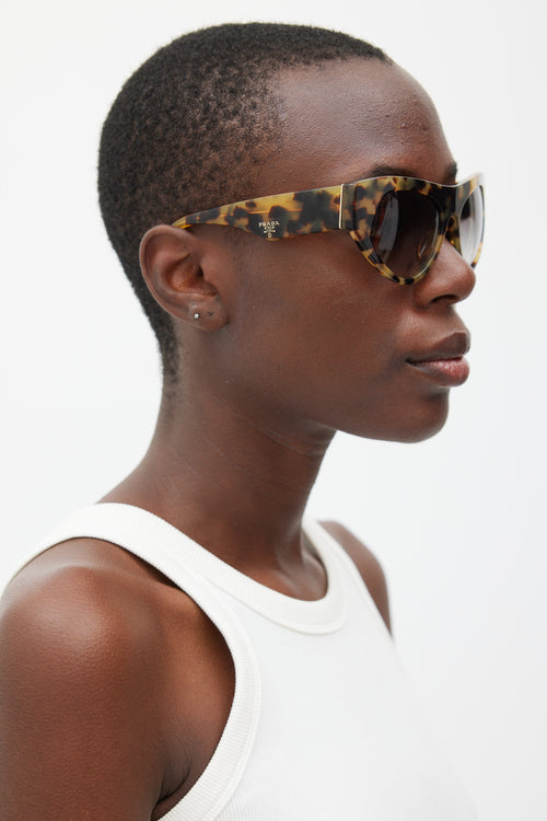 Prada Brown SPR27Q-F Cateye Sunglasses