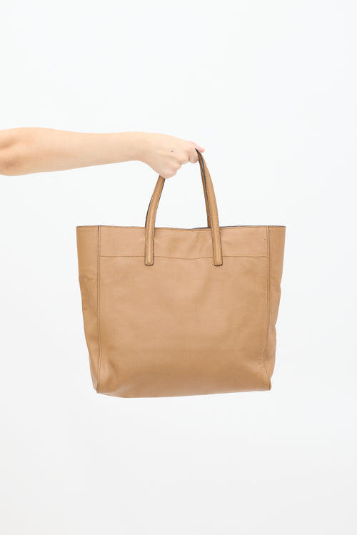 Prada Brown Saffiano Leather Tote Bag