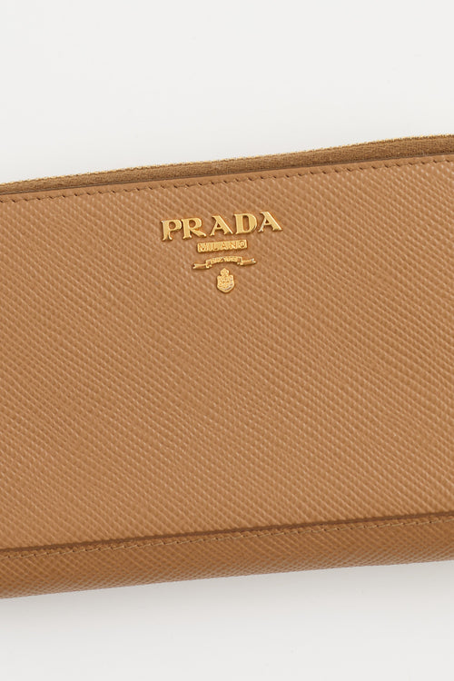 Prada Saffiano Leather Logo Wallet