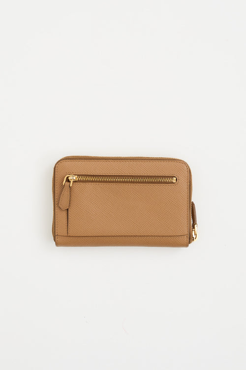 Prada Saffiano Leather Logo Wallet