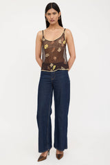 Prada FW 2000 Silk Floral Top