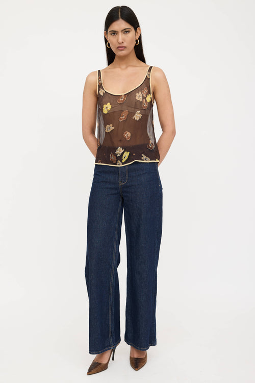 FW 2000 Silk Floral Top