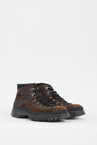 Prada Brown Suede Hiking Boot