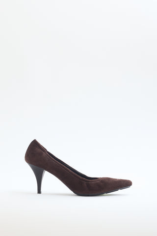 Prada Brown Suede Pump