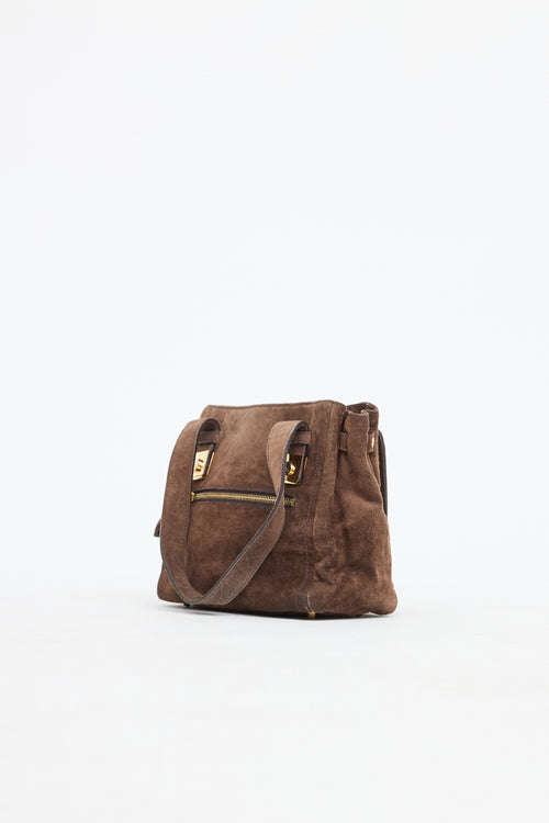 Prada Suede Top Handle Bag