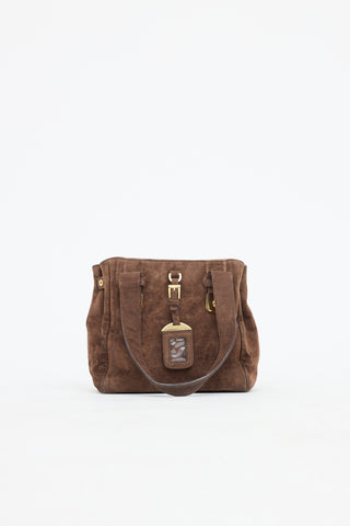 Prada Suede Top Handle Bag