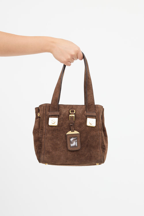Prada Suede Top Handle Bag