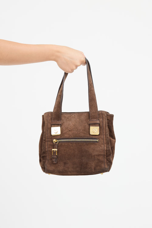 Prada Suede Top Handle Bag