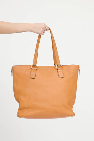 Vitello Daino Side Zip Tote Bag