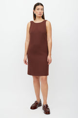 Prada Brown Wool Shift Dress