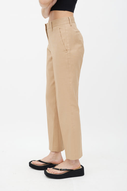 Prada Brown Woven Slim Trouser