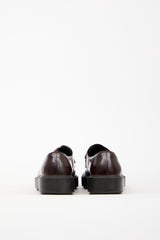 Prada Brown Leather Lace Up Derbys